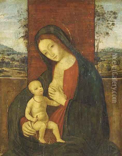 The Madonna and Child Oil Painting - Bernardino di Betto (Pinturicchio)