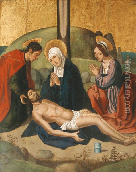 / < La Deposition Du Christ > Oil Painting - Antonio De Comontes
