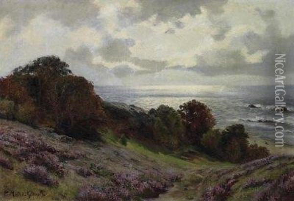 Coast Near Ahrenshoop. Signed Lower Left: P. Muller-kaempf Oil Painting - Paul Muller-Kaempff