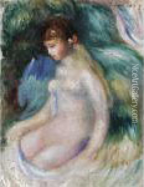 Nu Assis Oil Painting - Pierre Auguste Renoir