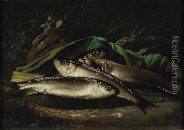 Fish Oil Painting - Samuel Marsden Brookes