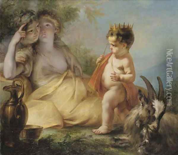 The Infancy of Jupiter Oil Painting - Ignazio Stella (see Stern Ignaz)
