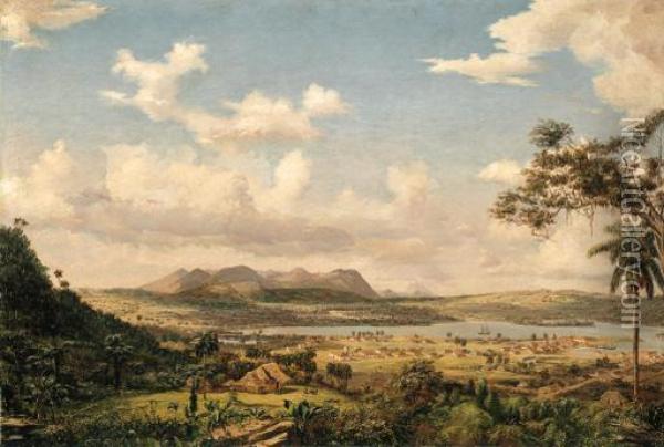 The Bay Of Matanzas, Cuba Oil Painting - Charles DeWolf Brownell