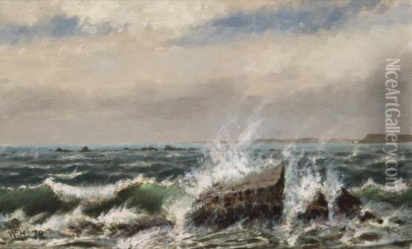 Rocks Of Maine Oil Painting - William Formby Halsall