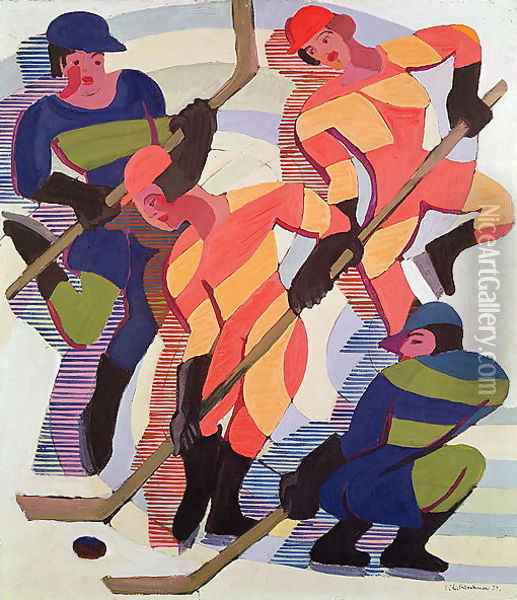 Hockey Players 2 Oil Painting - Ernst Ludwig Kirchner