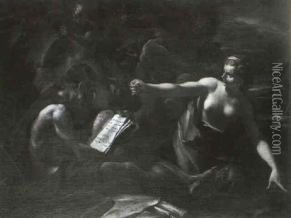 Die Versuchung Des Heiligen Antonius Oil Painting - Sebastiano Ricci