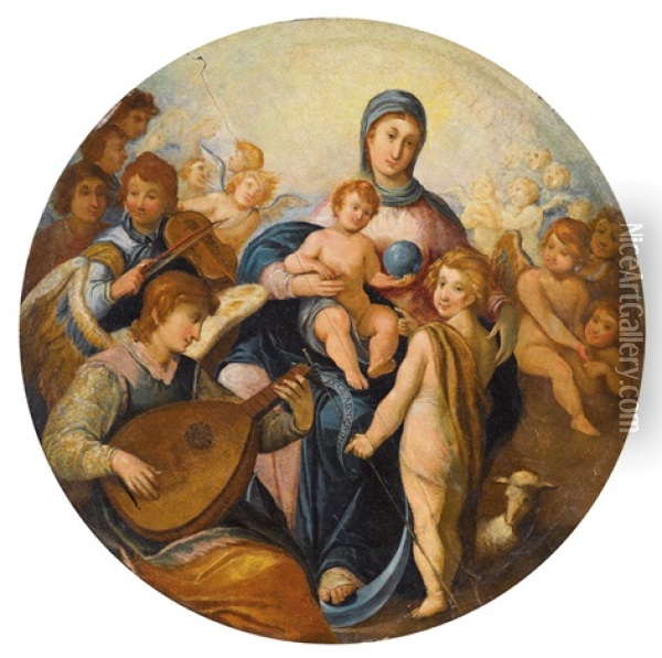 Madonna Mit Kind Oil Painting - Domenico Beccafumi