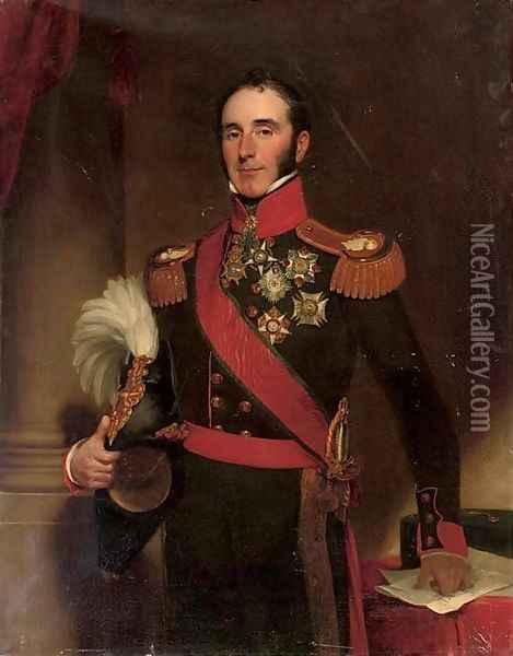 Portrait of Sir John Conroy Oil Painting - Henry William Pickersgill