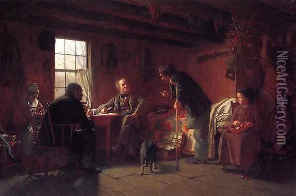 The Pension Claim Agent Oil Painting - Eastman Johnson