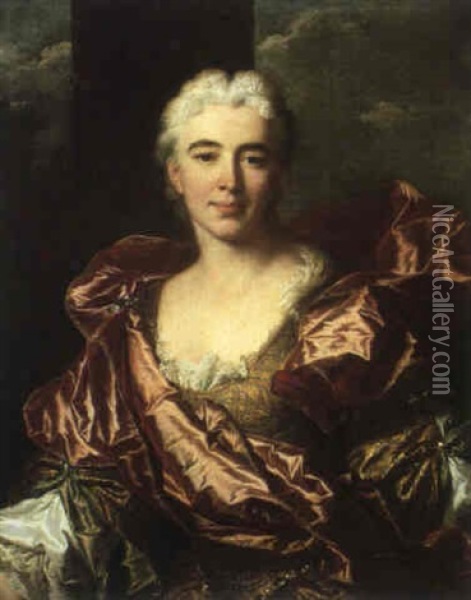 Portrait D'une Jeune Femme Oil Painting - Hyacinthe Rigaud