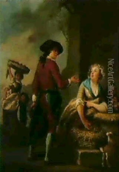 La Marchande D'huitres Oil Painting - Jean-Baptiste Charpentier the Elder