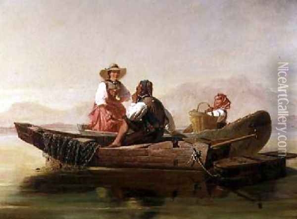 Courting on the Water Oil Painting - Max von Menz