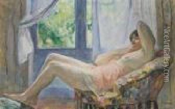 Femme Dans Un Fauteuil Oil Painting - Henri Lebasque