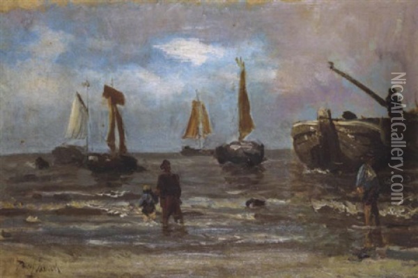 The Return Of The Fishermen Oil Painting - Jozef Israels