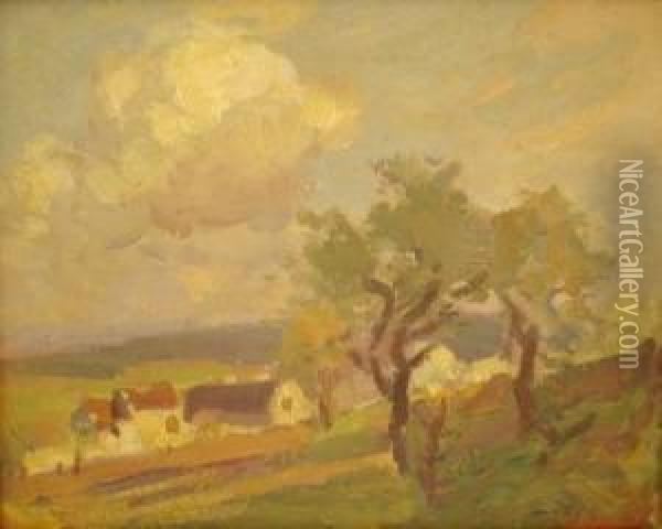 Vue De Village Oil Painting - Jean Remond