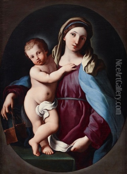 The Virgin And Child Oil Painting - Elisabetta Sirani