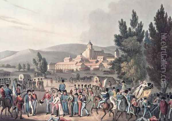 Battle of Vittoria 1813 Bringing in the Prisoners Oil Painting - William Heath