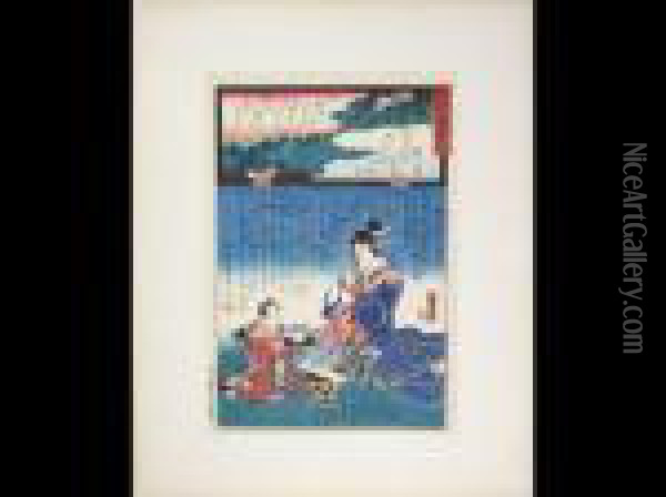 Les Personnages Oil Painting - Kunisada