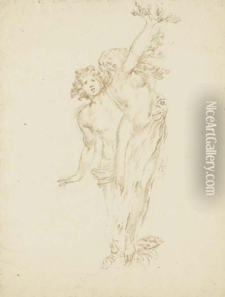 Apollo And Daphne, After Bernini Oil Painting - Stefano della Bella