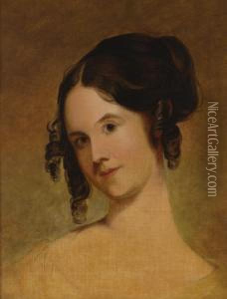 Portrait Of A Young Woman Oil Painting - Thomas Sully