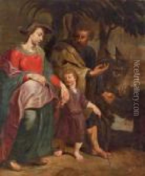 La Fuga In Egitto Oil Painting - Peter Paul Rubens