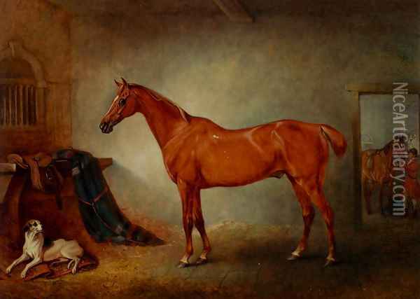 Firebird And Policy Oil Painting - John Jnr. Ferneley