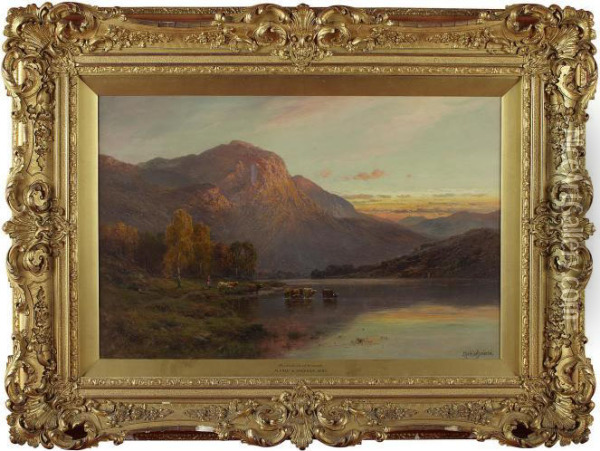 Near Inversnaid, Loch Lomond Oil Painting - Alfred de Breanski