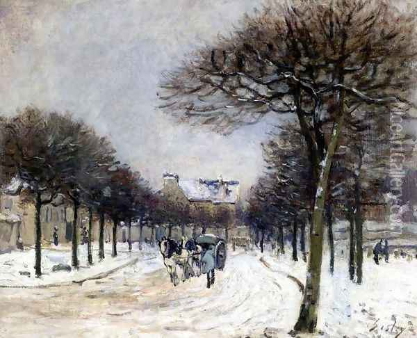 Road from Saint-Germain to Marly Oil Painting - Alfred Sisley
