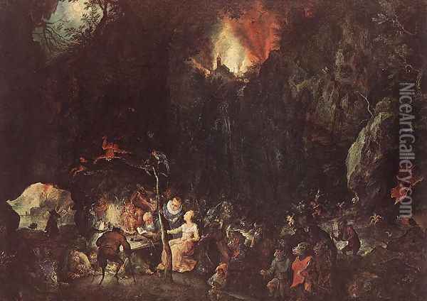 Temptation of St Anthony Oil Painting - Jan The Elder Brueghel