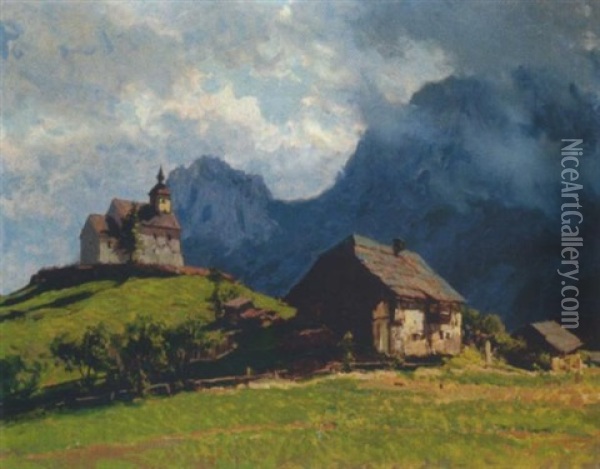 Die Berkapelle In Purgg Oil Painting - Karl Ludwig Prinz