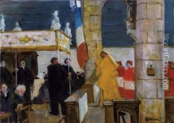 Ceremonie Oil Painting - Lucien Simon