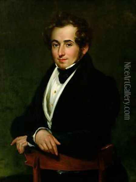 Portrait of Vincenzo Bellini 1801-35 Oil Painting - Pietro Lucchini