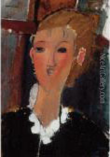 Jeune Femme A La Collerette Oil Painting - Amedeo Modigliani