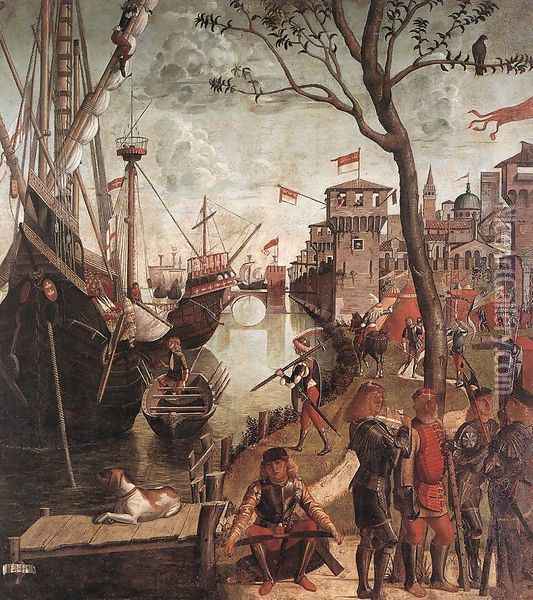 The Arrival of the Pilgrims in Cologne 1490 Oil Painting - Vittore Carpaccio
