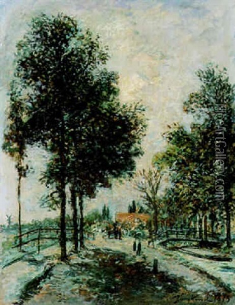 Route De Rotterdam A Gouda Oil Painting - Johan Barthold Jongkind