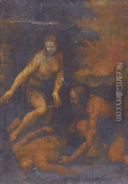 The death of Abel Oil Painting - Italian School