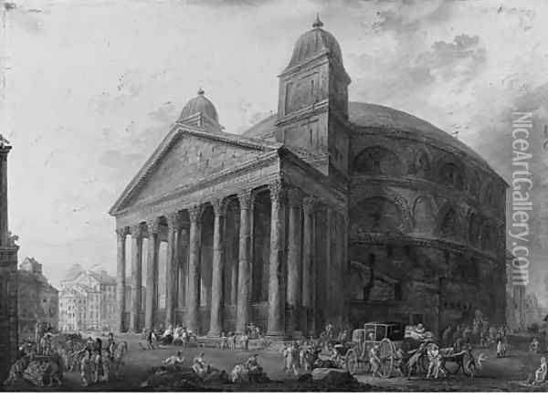 The Pantheon, Rome Oil Painting - Italian School