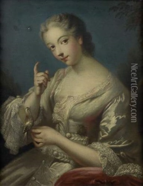 Portrait De Agnes Berthelot De Pleneuf, Marquise De Prie Oil Painting - Jean-Baptiste van Loo
