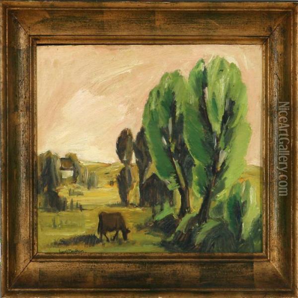 Scenery With Trees Oil Painting - Ernst Zeuthen