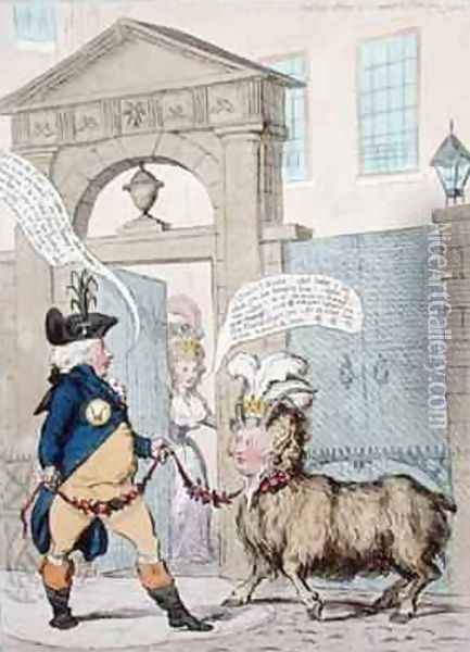 The Visit to Piccadilly or A Prussian Reception Oil Painting - James Gillray