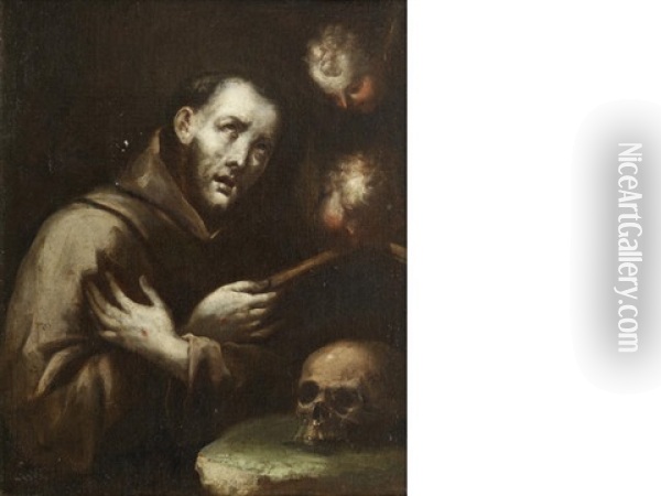 Saint Francis Oil Painting - Giovanni Battista Crespi (il Cerano)