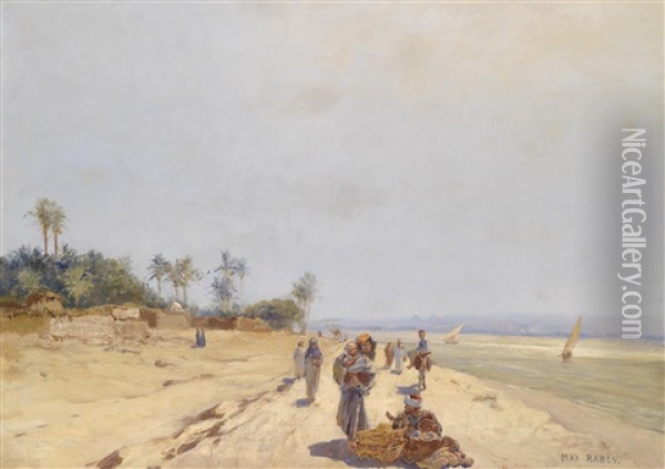 An Den Ufern Des Nils Oil Painting - Max Friedrich Rabes