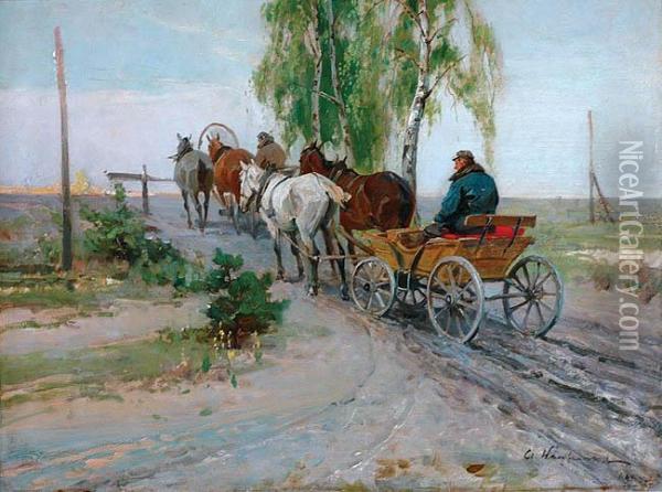 W Oczekiwaniu Oil Painting - Ignacy (Czeslaw Wasilewski) Zygmuntowicz