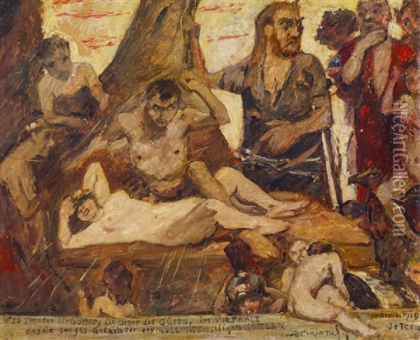 Das Homerische Gelachter. Ii. Fassung Oil Painting - Lovis Corinth