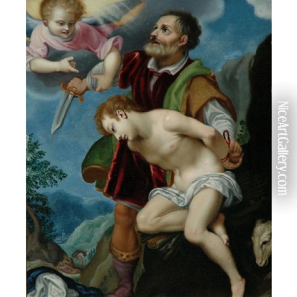 The Sacrifice Of Issac Oil Painting - Lodovico (Il Cigoli) Cardi