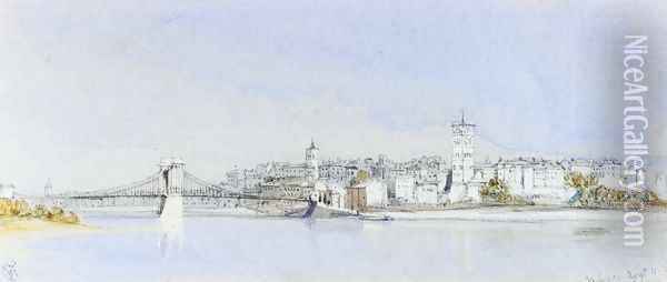 Valence, on the Rhone Oil Painting - William Callow