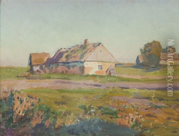 Rural Landscape Oil Painting - Teodor Ziomek