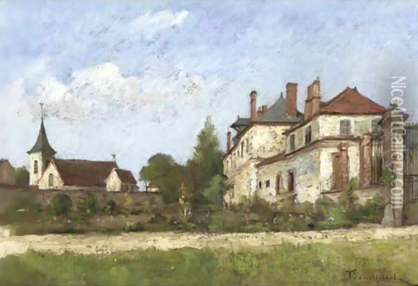 Entry Of The Castle Oil Painting - Paul Trouillebert