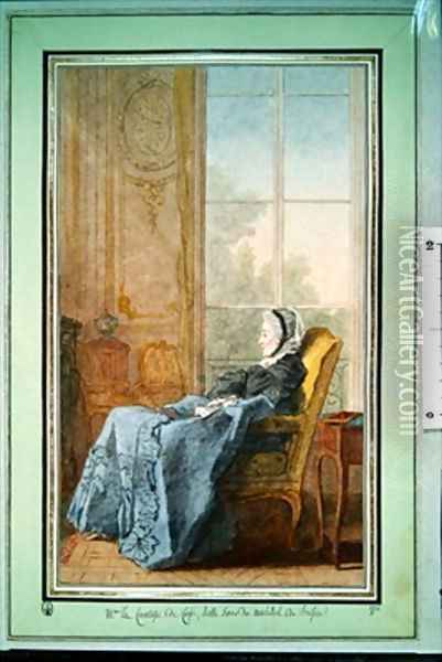 Marie Anne Hocquart comtesse de Cosse 1726-1779 Oil Painting - Louis Carrogis Carmontelle