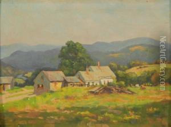 New England Landscape Oil Painting - Arthur E. Ward